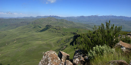 Photograph from Mount Sutherland towards Drakensberg escarpment
